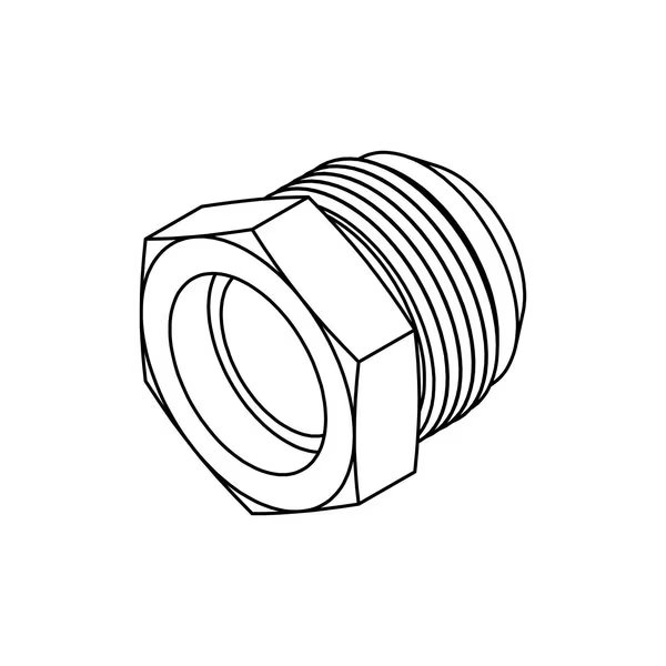 Hydraulic Fitting-Steel10 BORE-08MJ, Tompkins, Mfr#: 0403-10-08